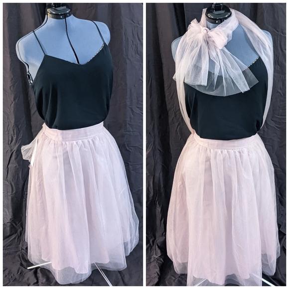 NWT Med Azazie tulle skirt Dusty Rose - Picture 3 of 6